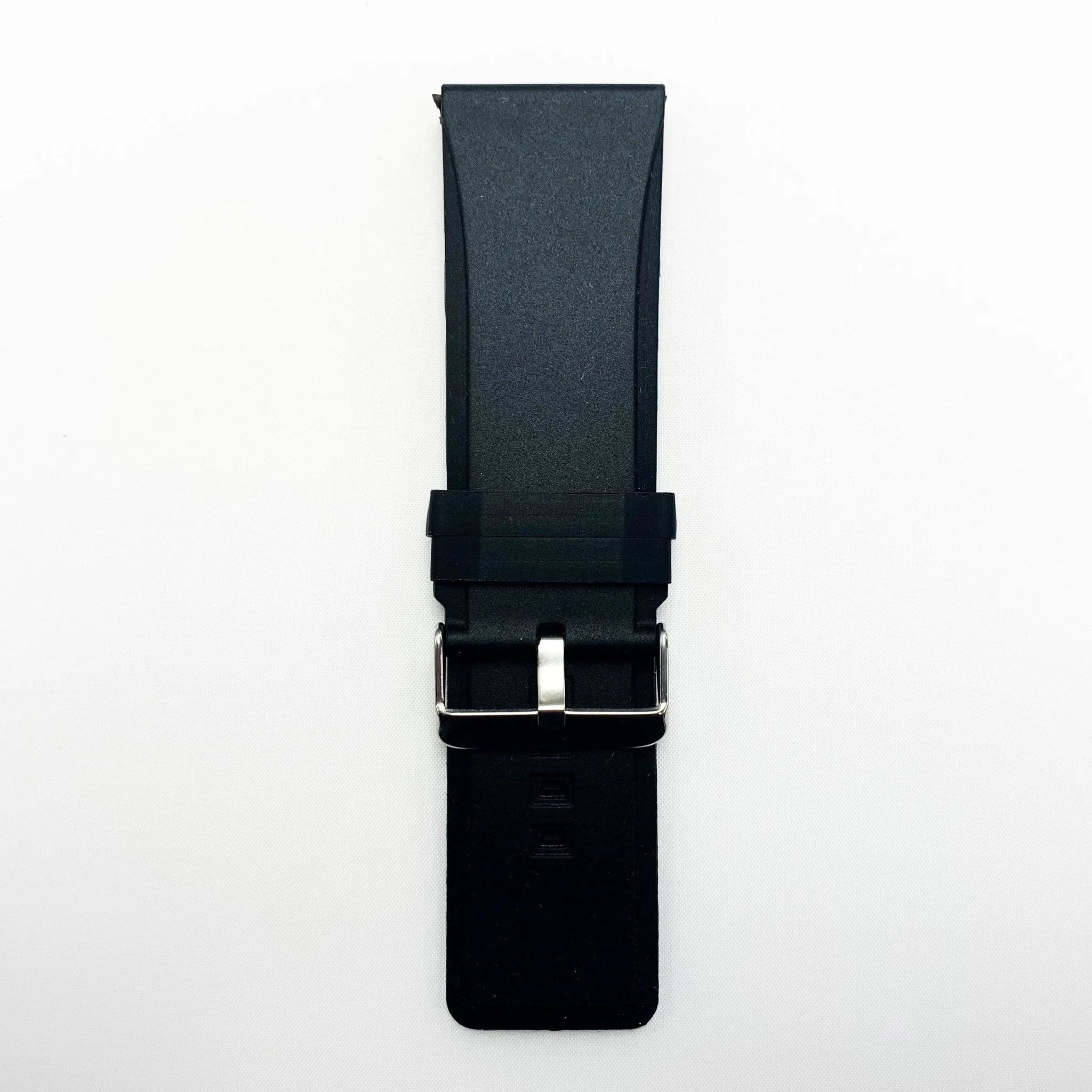 22 MM Silicone Wide Watch Band Black Color Quick Release Regular Size Watch Strap