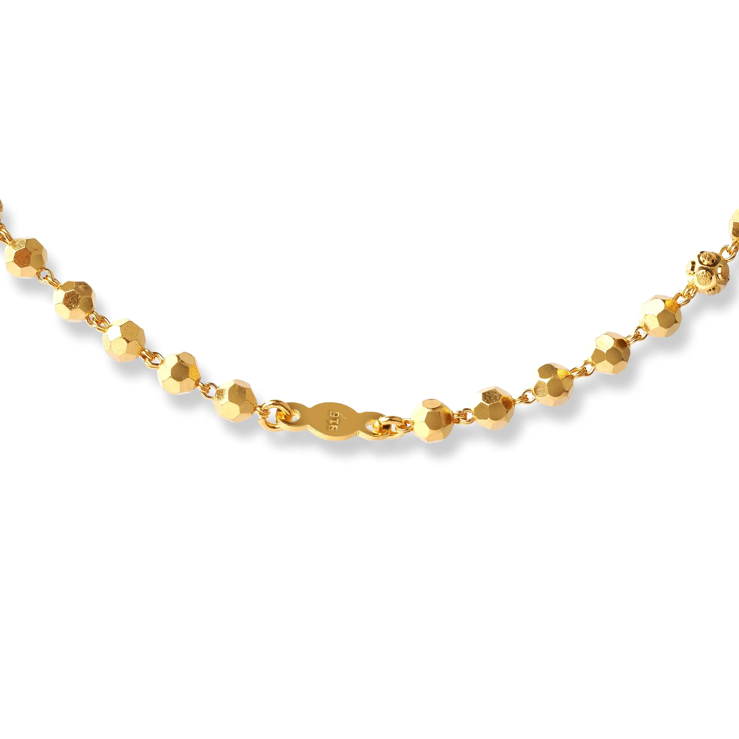 22ct Gold Long Beaded Mala Chain (26.3g) N-7882