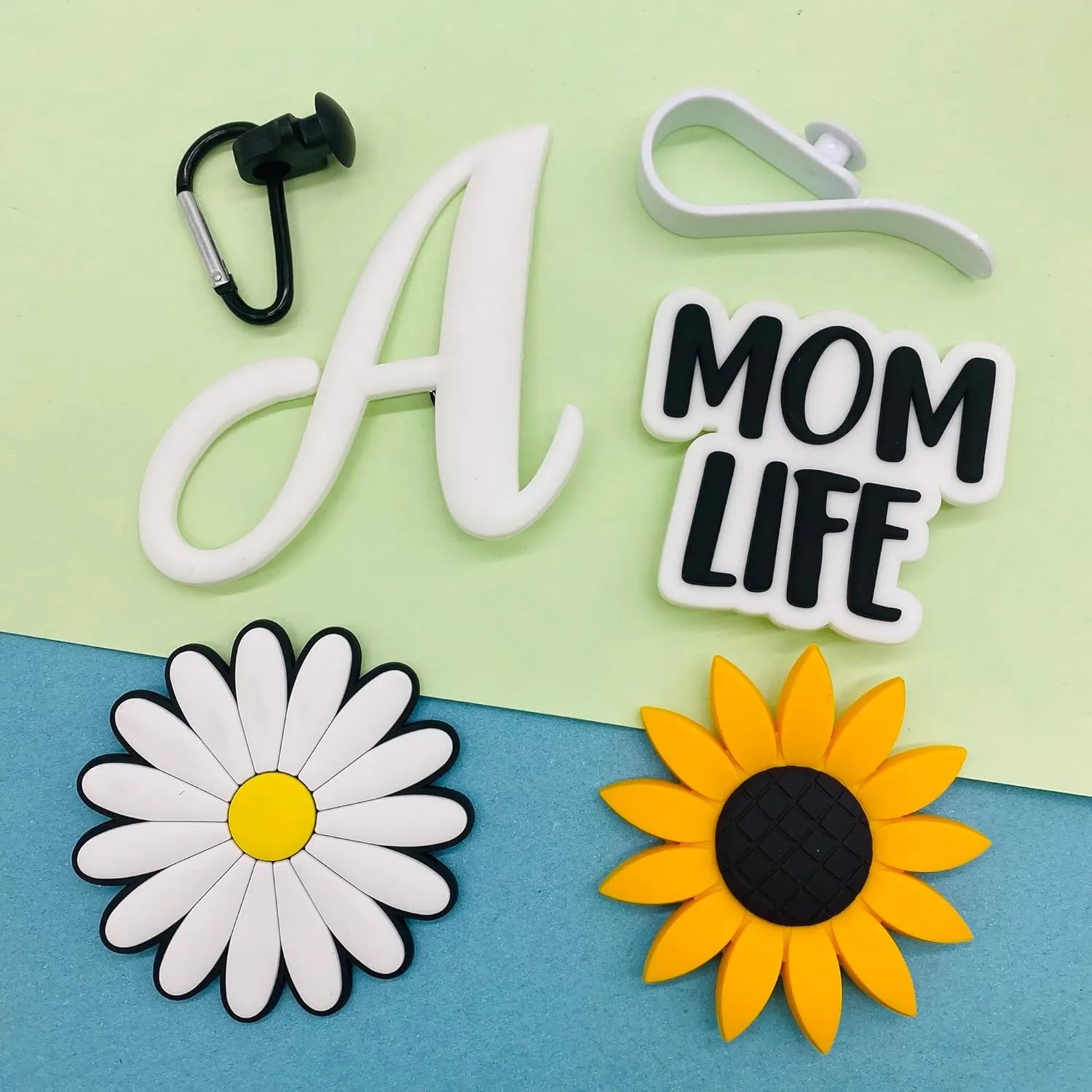 6pcs Letter Charms for Bogg Bag Accessories, Alphabet Lettering Bag Charms Compatible with Bogg Bag Original All Models,Insert Decorative Letter for Handbag Beach Tote Bag