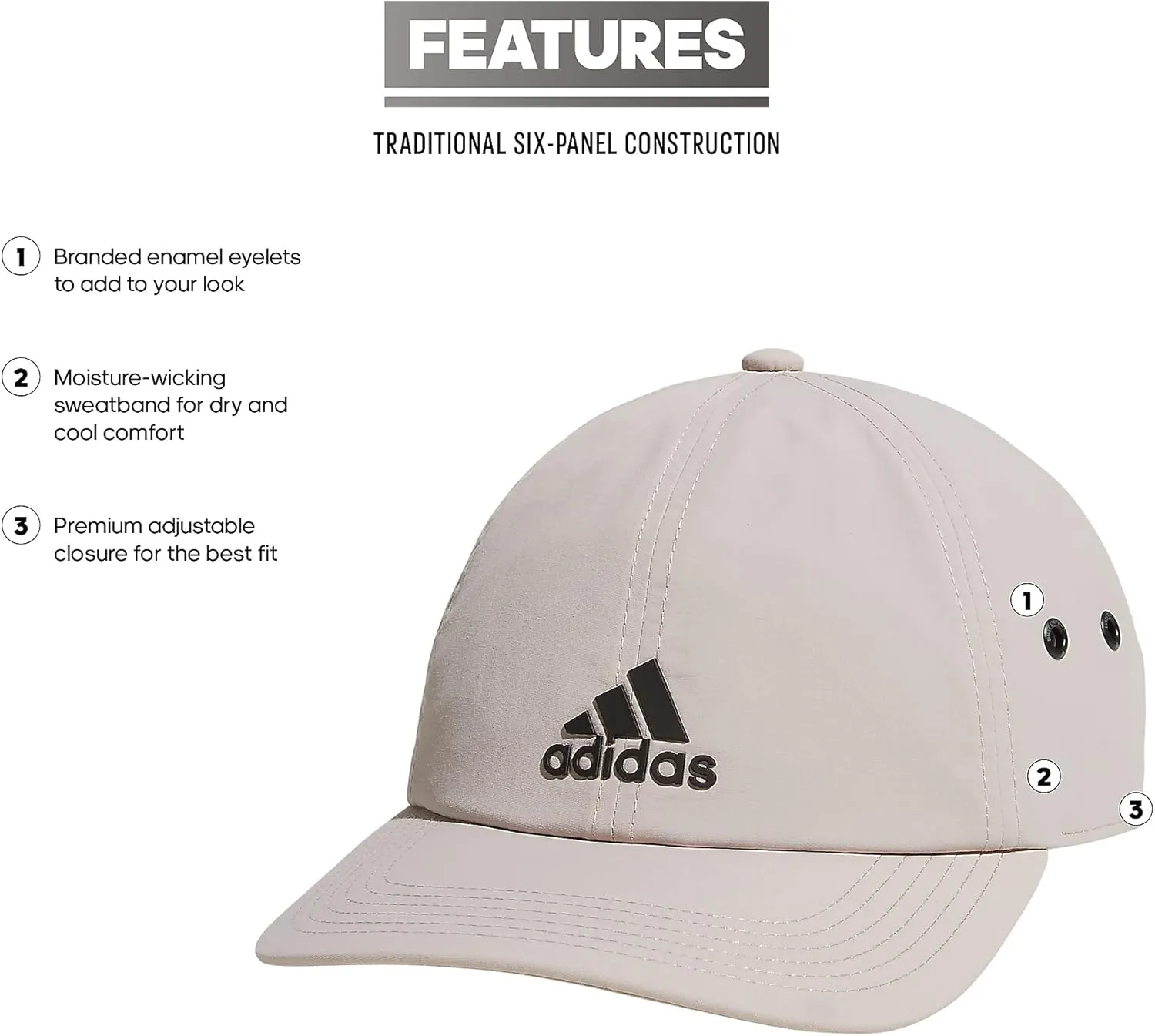 adidas Men's VMA Relaxed Fit Strapack Slight Precurve Brim Adjustable Hat