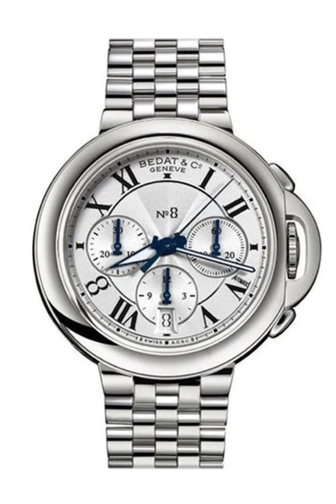 Bedat No. 8 Chronograph in Steel Silver Dial  Watch 830.011.101