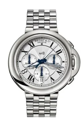 Bedat No. 8 Chronograph in Steel Silver Dial  Watch 830.011.101