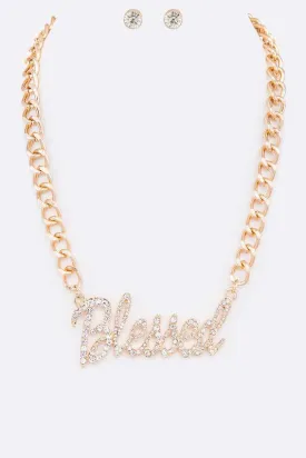 Blessed Crystal Necklace Set
