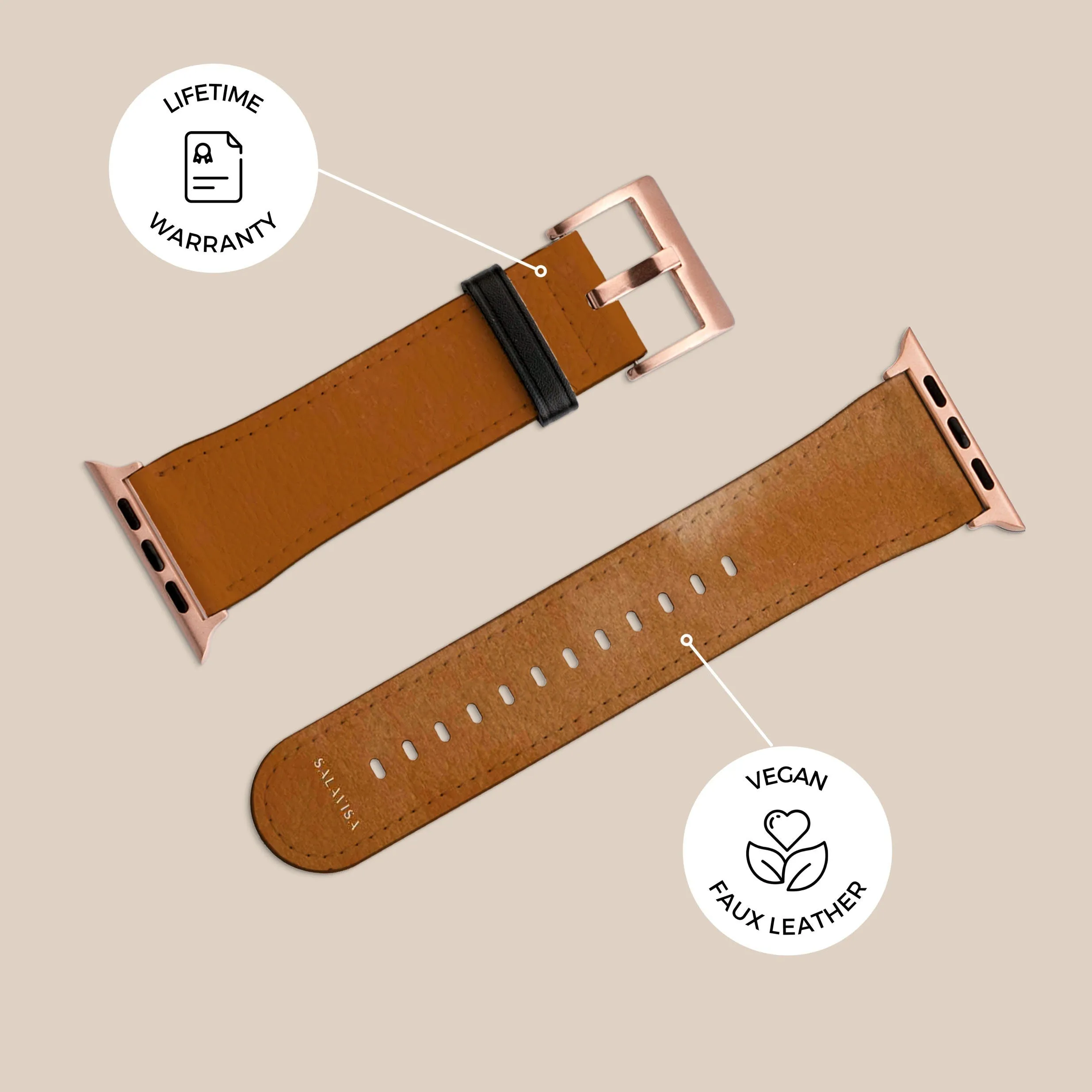 Burnt Orange Watercolor Apple Watch Band