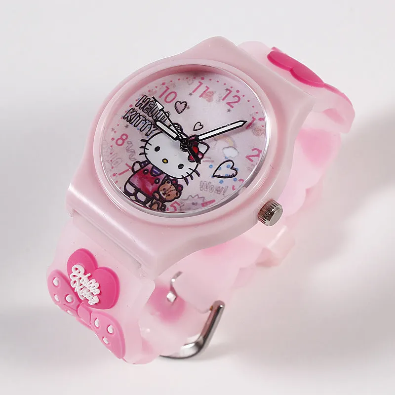 Children's silicone 3D strap wristwatch