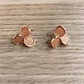 Crystal Dust Tri Infinity Earrings