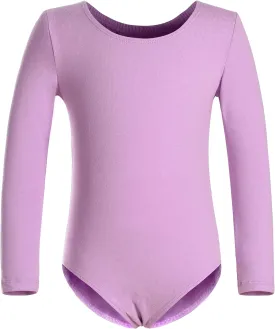 DANSHOW Girls' Team Basic Long Sleeve Leotard for Toddler Gymnastics Dance Ballet