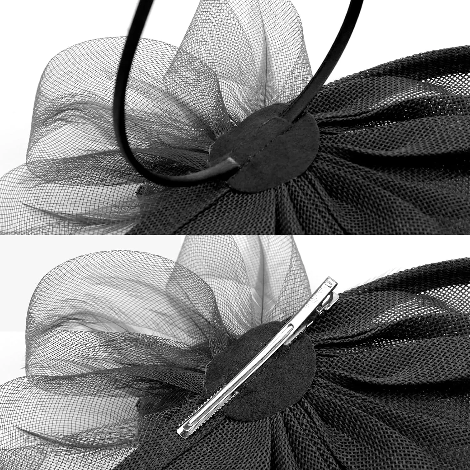 DRESHOW Women Fascinator Hats Tea Party Hat Vintage Pillbox Hat Headband for Cocktail