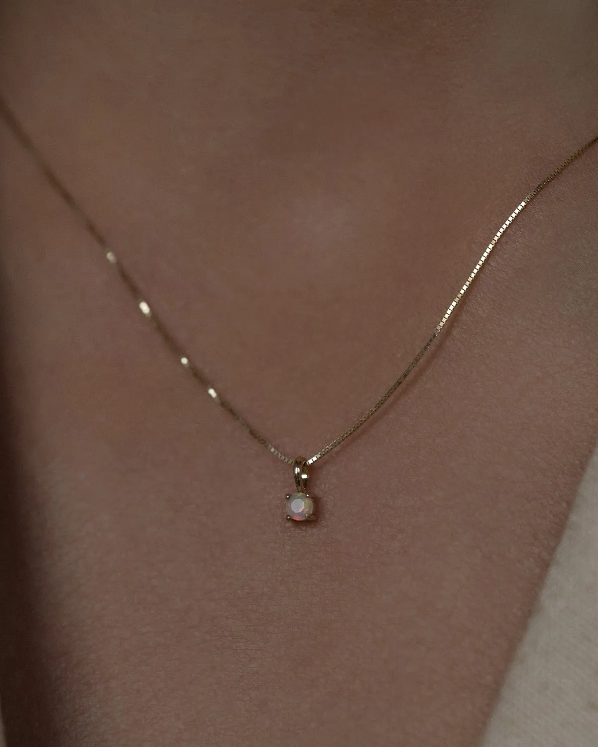 Element Necklace | 14k Gold & Opal