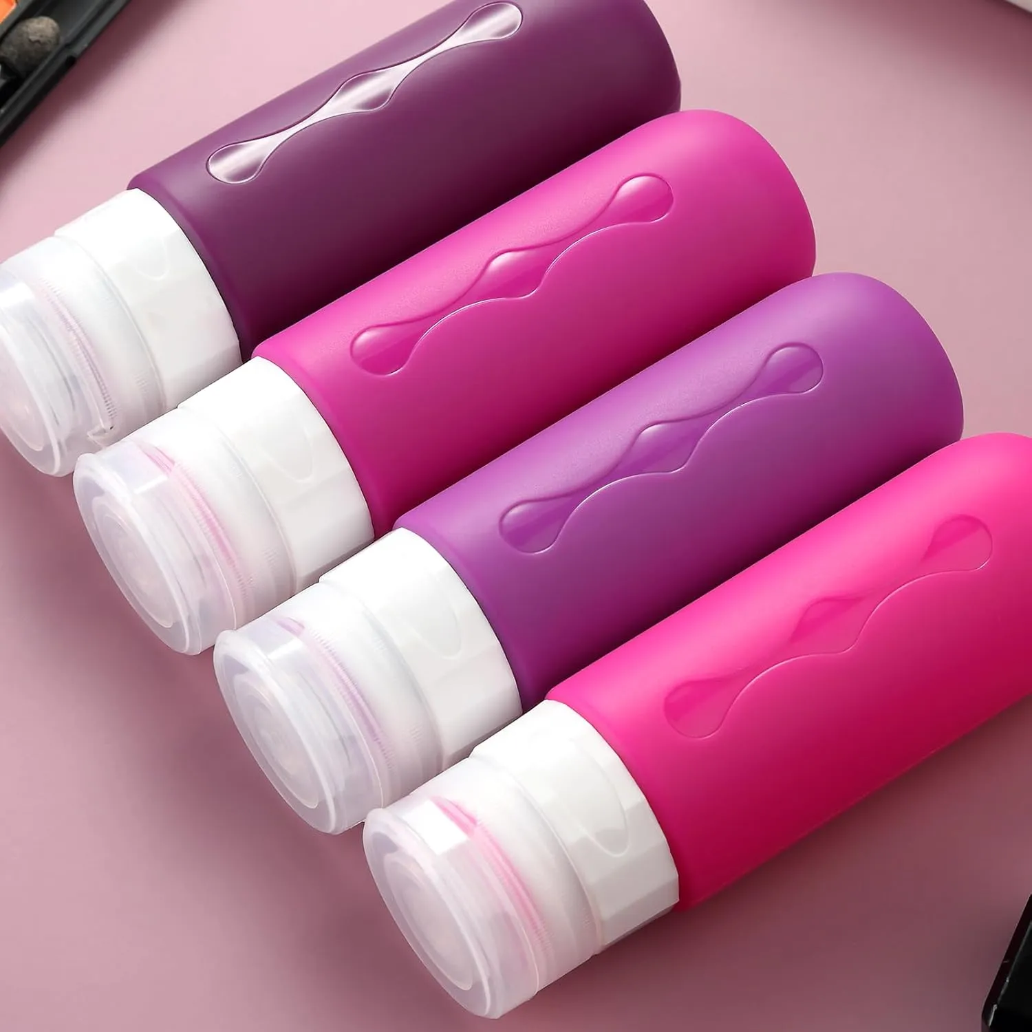 Gemice Travel Bottles for Toiletries Tsa Approved Size Containers BPA Free Leak Proof Tubs Refillable Liquid Accessories Cometic Shampoo and Lotion Soap