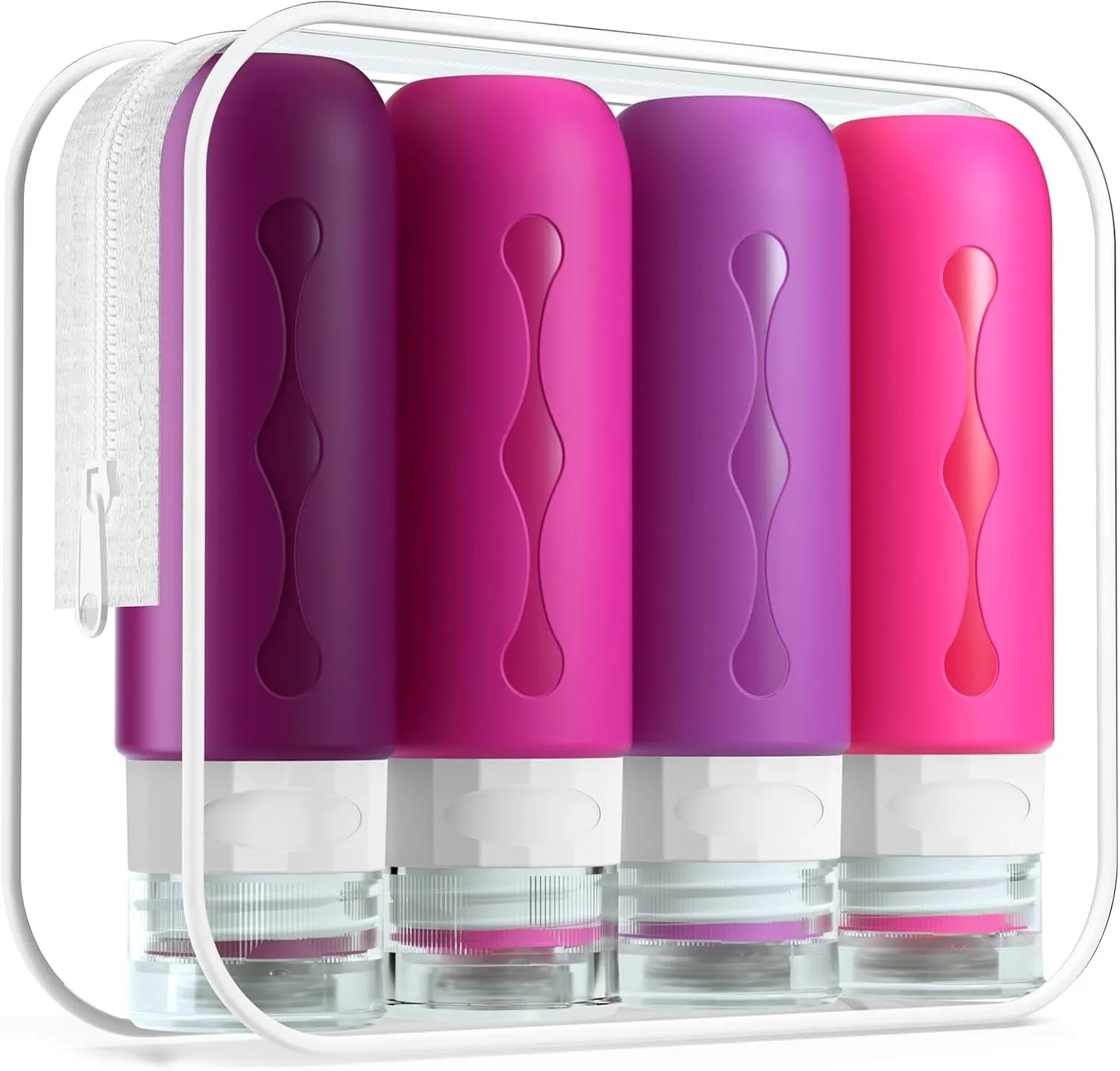 Gemice Travel Bottles for Toiletries Tsa Approved Size Containers BPA Free Leak Proof Tubs Refillable Liquid Accessories Cometic Shampoo and Lotion Soap