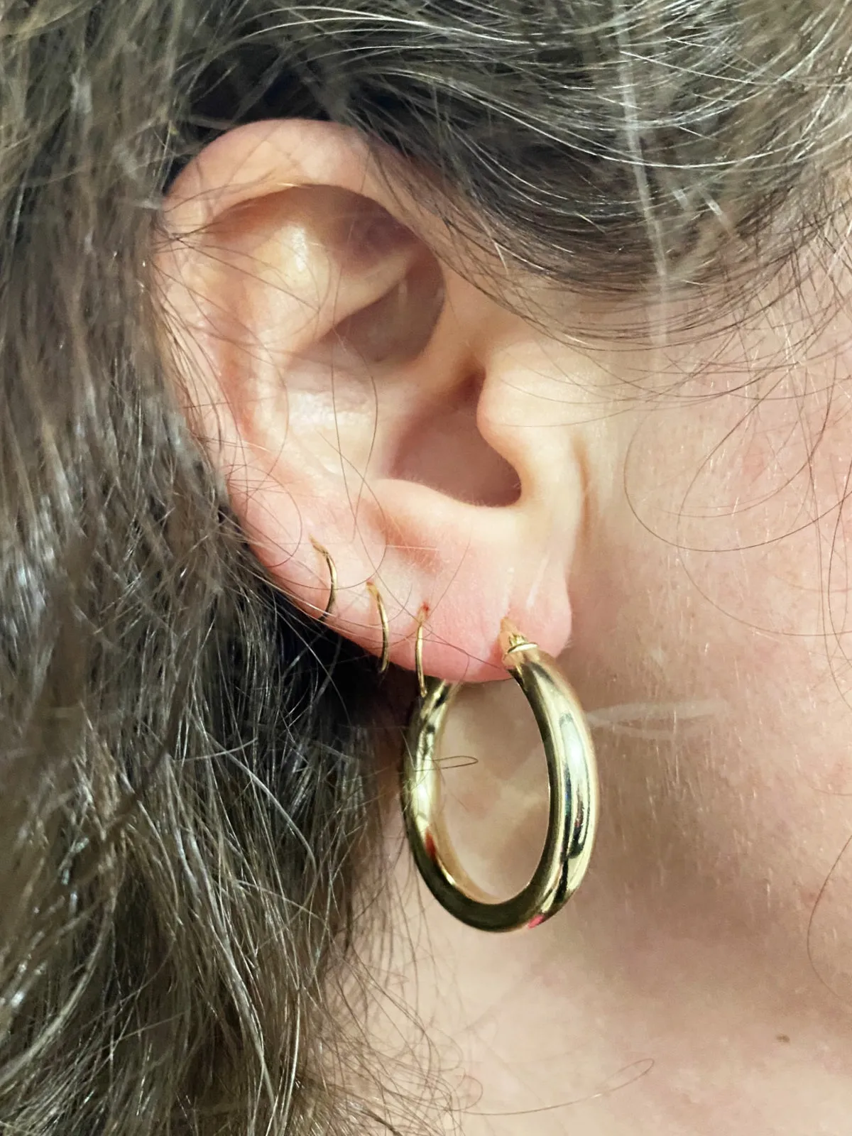 Gold Vermeil Tube Hoops
