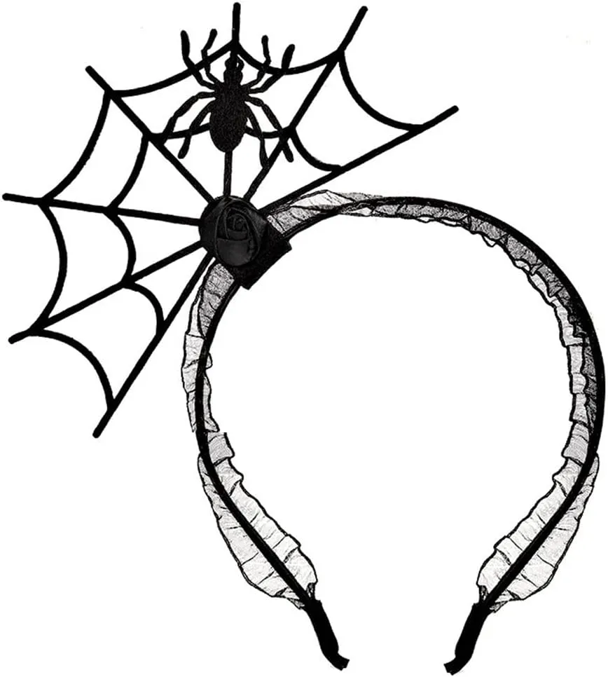 Halloween Headband Spider Web Hair Hoop Cosplay Devil Headband