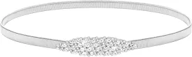 LIMHOO Women's Skinny Metal Waist Belt Elastic Thin Waist Belt for Dress Stretch Chain Belt