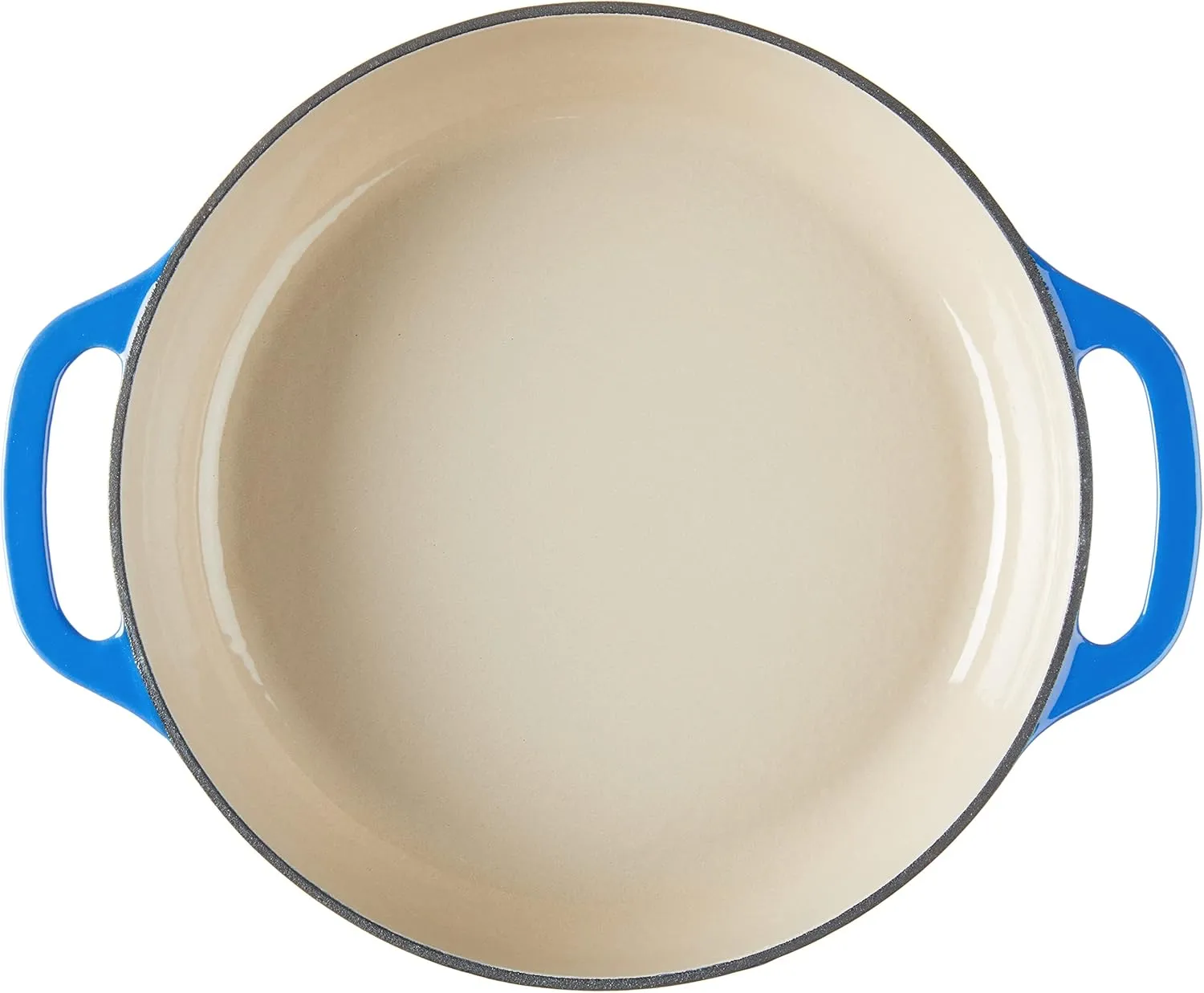 Lodge 3.6 Quart Enameled Cast Iron Oval Casserole With Lid  Dual Handles  Oven Safe up to 500 F or on Stovetop - Use to Marinate, Cook, Bake, Refrigerate and Serve  Caribbean Blue