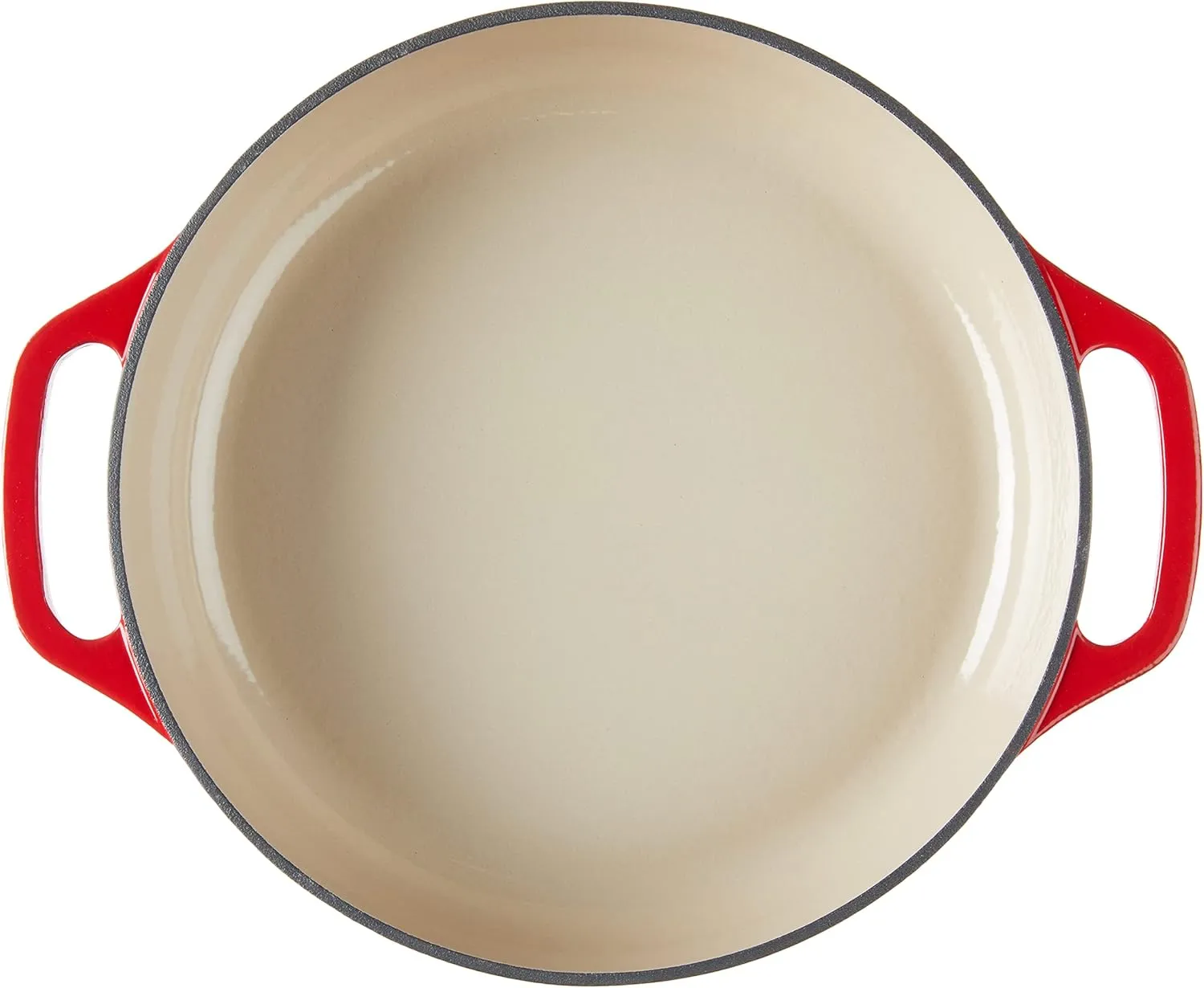 Lodge 3.6 Quart Enameled Cast Iron Oval Casserole With Lid Dual Handles  Oven Safe up to 500 F or on Stovetop - Use to Marinate, Cook, Bake, Refrigerate and Serve  Island Spice Red