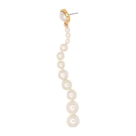 Long Drop Pearl Pierced Earrings