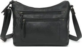 LOXOMU Medium Crossbody Bags for Women, Vegan Leather Crossbody Purse with Milti-pocket Trendy Shoulder Handbag for Travel
