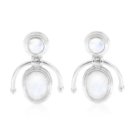 Muse Moonstone Silver Earrings