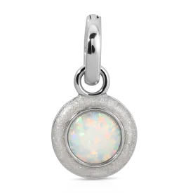 October Opal Birthstone Charm - Round
