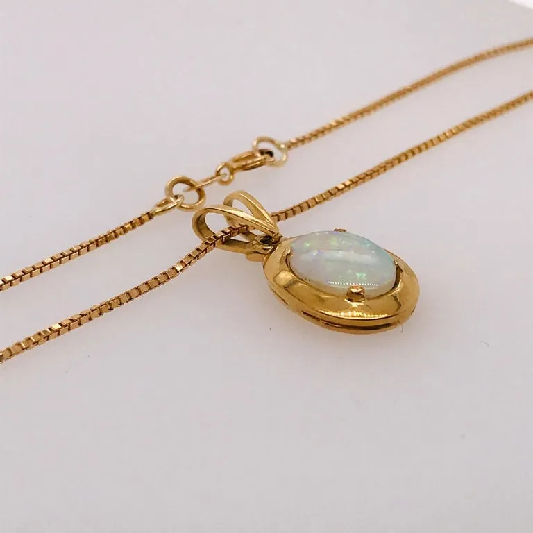 Oval Opal Necklace