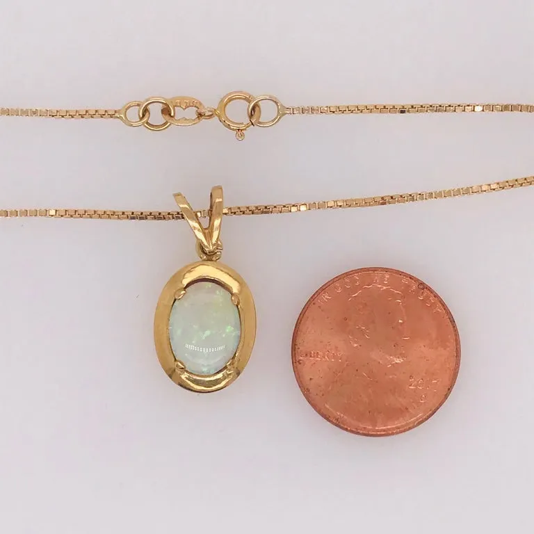 Oval Opal Necklace