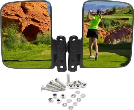 Panoramic Convex Golf Cart Mirror for EZGO, Club Car, Yamaha, Golf Cart Rear View Mirror