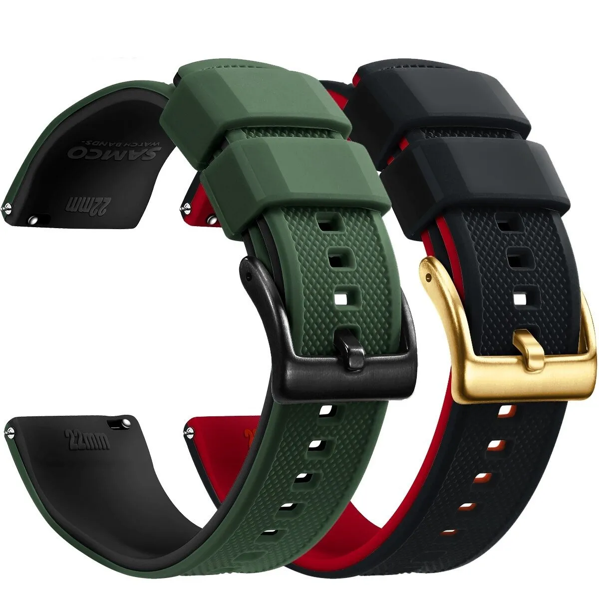 Rafael Silicone Tropic Watch Strap With Black Tang Buckle