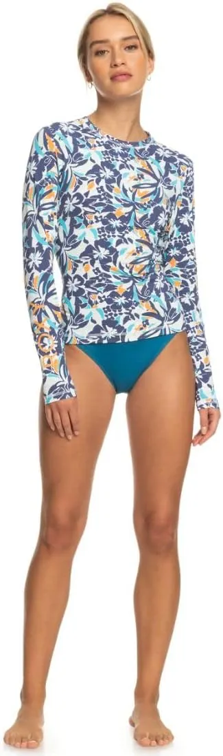 Roxy Women's Long Sleeve Rashguard  UPF 50  Sun Protection, Swim, Surf, Beach Volley, Yoga, Quick-Dry Swim Shirt