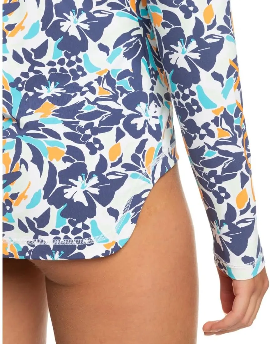 Roxy Women's Long Sleeve Rashguard  UPF 50  Sun Protection, Swim, Surf, Beach Volley, Yoga, Quick-Dry Swim Shirt