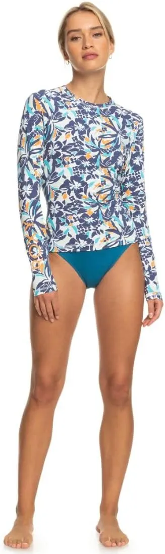 Roxy Women's Long Sleeve Rashguard  UPF 50  Sun Protection, Swim, Surf, Beach Volley, Yoga, Quick-Dry Swim Shirt