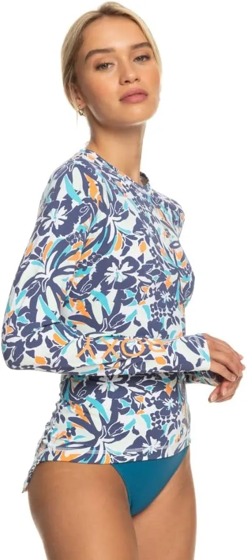 Roxy Women's Long Sleeve Rashguard  UPF 50  Sun Protection, Swim, Surf, Beach Volley, Yoga, Quick-Dry Swim Shirt