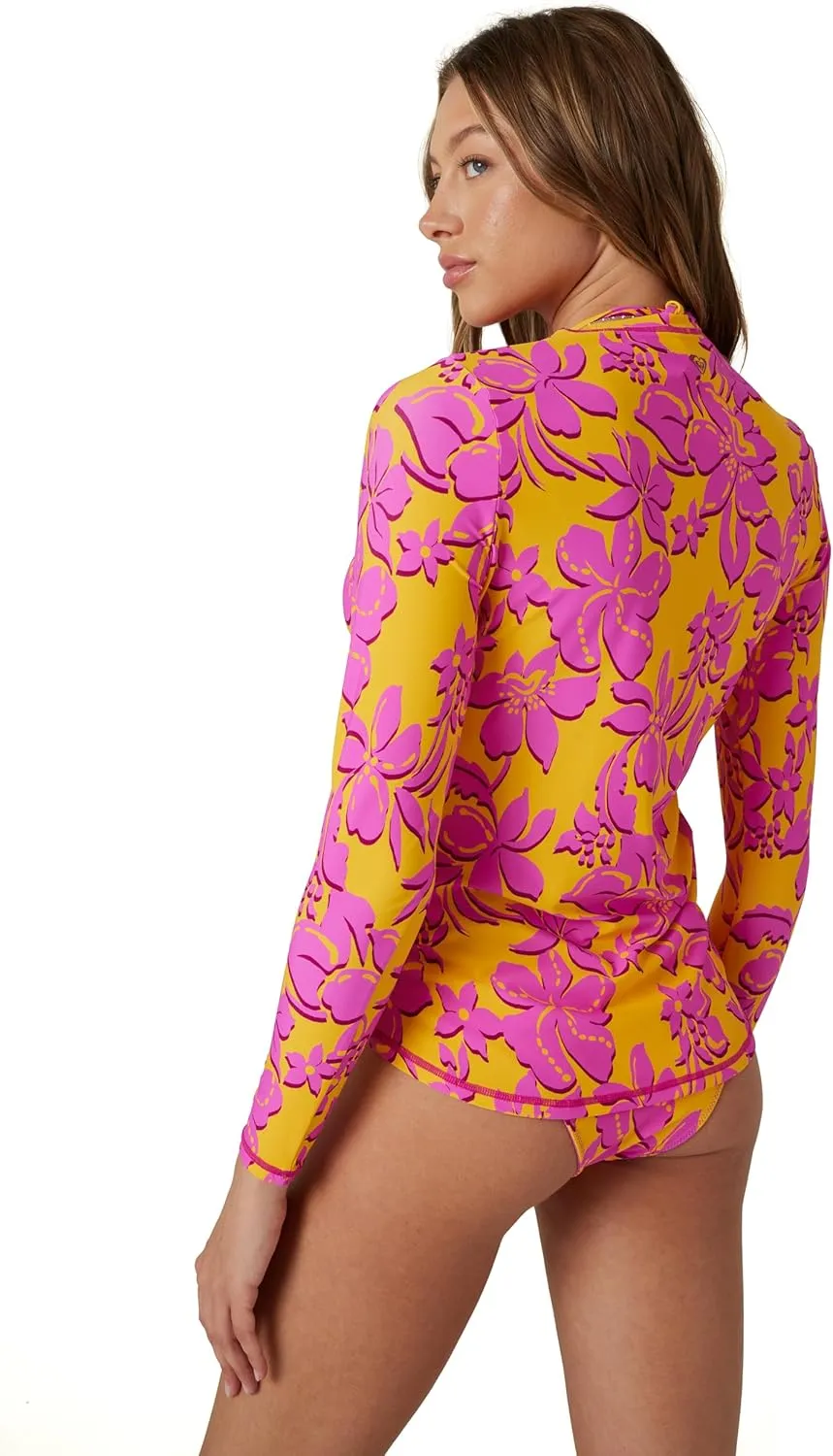 Roxy Women's Long Sleeve Rashguard  UPF 50  Sun Protection, Swim, Surf, Beach Volley, Yoga, Quick-Dry Swim Shirt