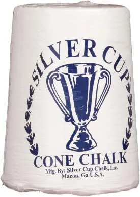 Silver Cup Billiard/Pool Cone Chalk, White