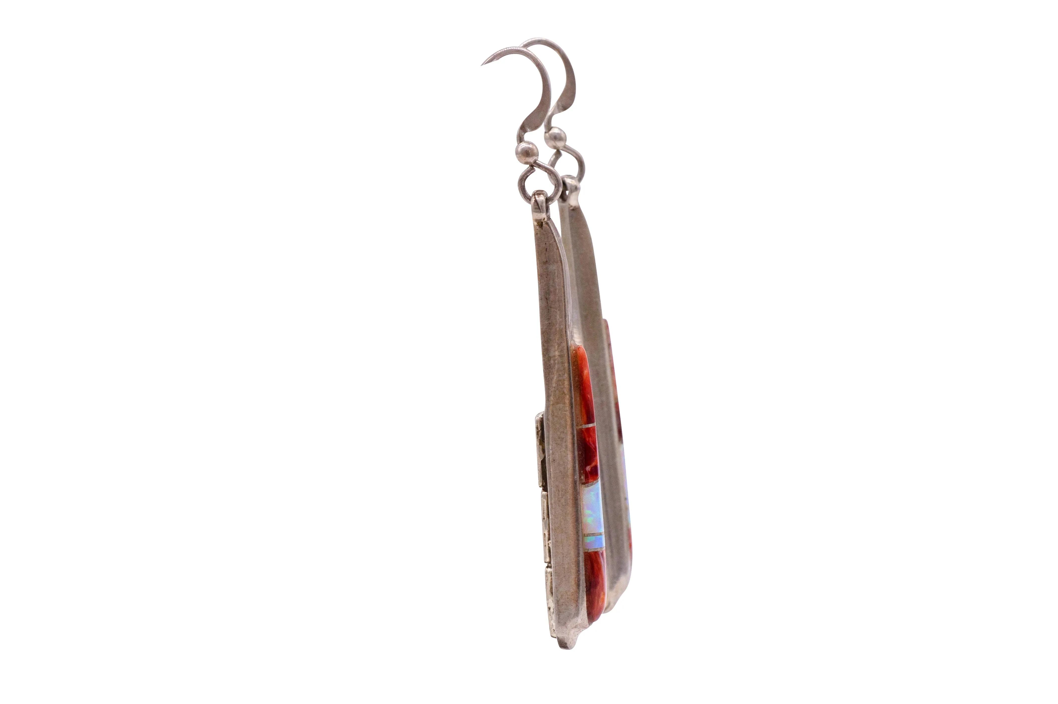Spiny Oyster Shell & Opal Inlay Earrings | Chavez