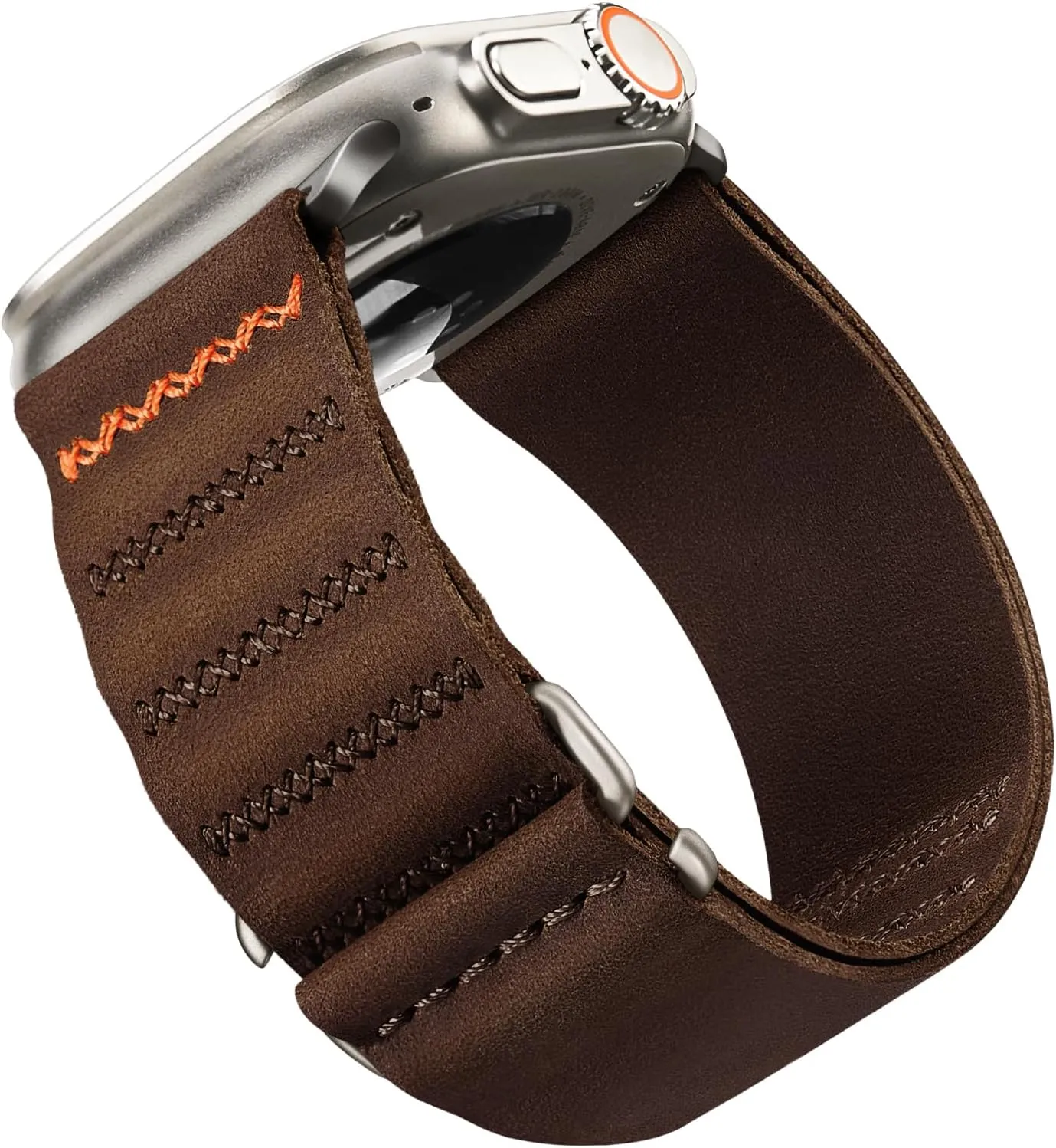 Suitisbest Leather Bands Compatible for Apple Watch Ultra Band 49mm 46mm 45mm 44mm 42mm Men, Top Grain Genuine Leather Strap with S-Hook for iWatch Series 10 Ultra SE 9 8 7 6 5 4 3