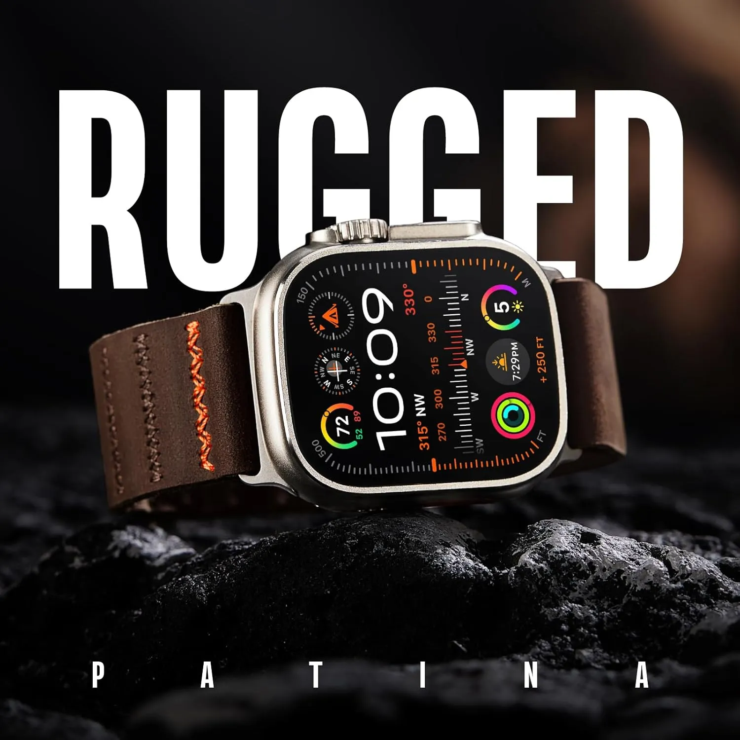 Suitisbest Leather Bands Compatible for Apple Watch Ultra Band 49mm 46mm 45mm 44mm 42mm Men, Top Grain Genuine Leather Strap with S-Hook for iWatch Series 10 Ultra SE 9 8 7 6 5 4 3