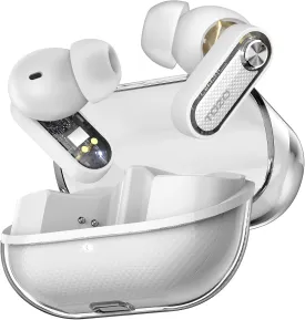 TOZO Hybrid Active Noise Cancelling Wireless Earbuds, Bluetooth 5.4 Headphones, 10mm Drivers Deep Bass Stereo Sound, 4 Mics ENC AI Clear Calls, 32 EQ Customization via App, Crystal Case Design