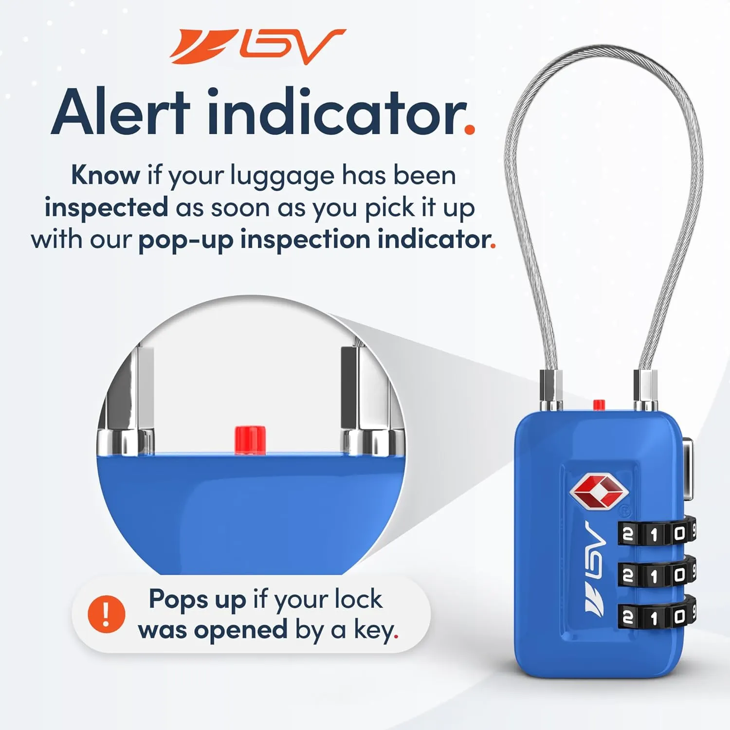 TSA Accepted Luggage Travel Lock, Set-Your-Own Combination Lock for School Gym Locker, Luggage Suitcase Baggage Locks, Filing Cabinets, Toolbox, Case (Blue, 2 Pack)