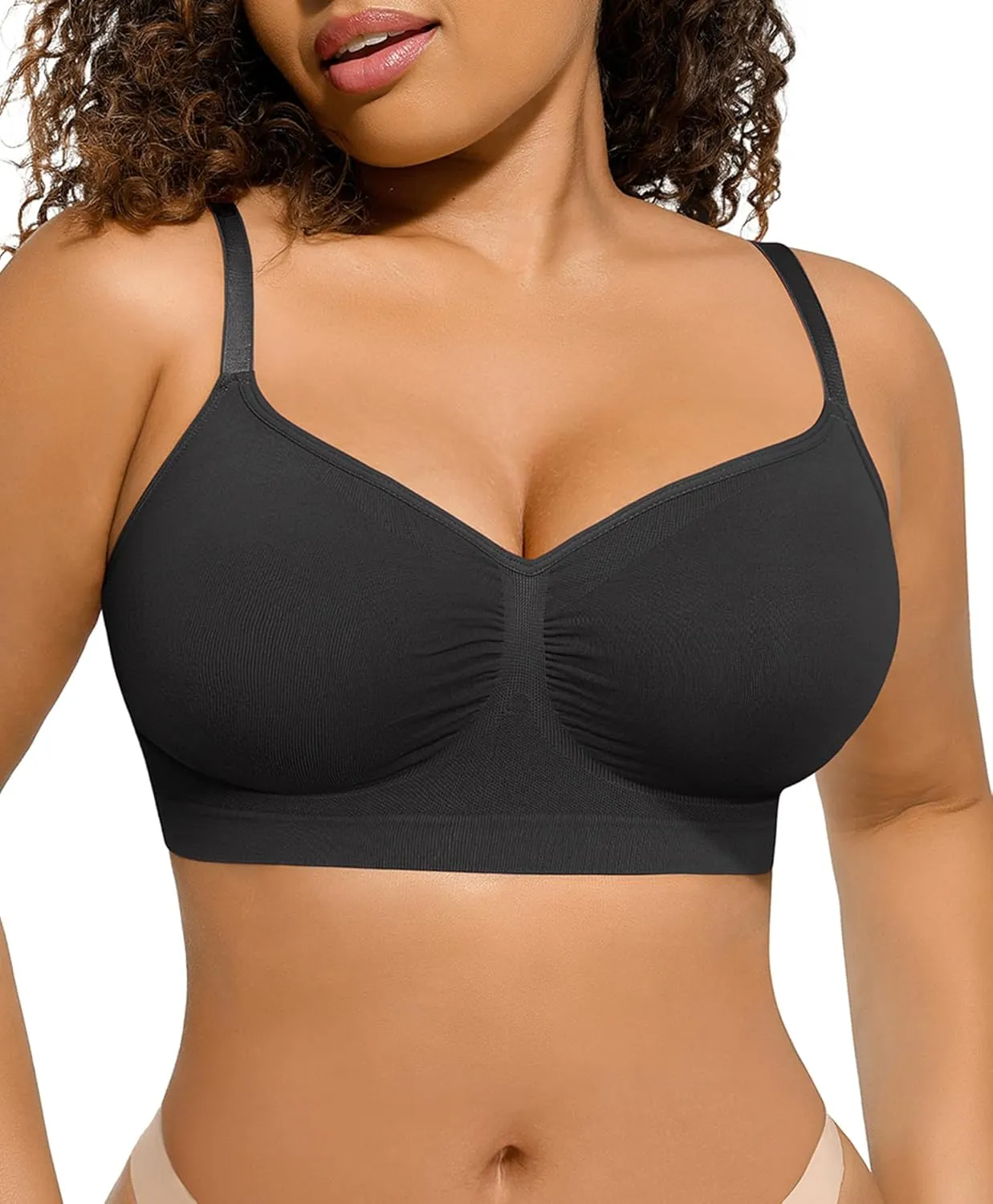 Women's Wireless Seamless Bras No Underwire Stretch Adjustable Bralettes Comfortable Soft Everyday Bra