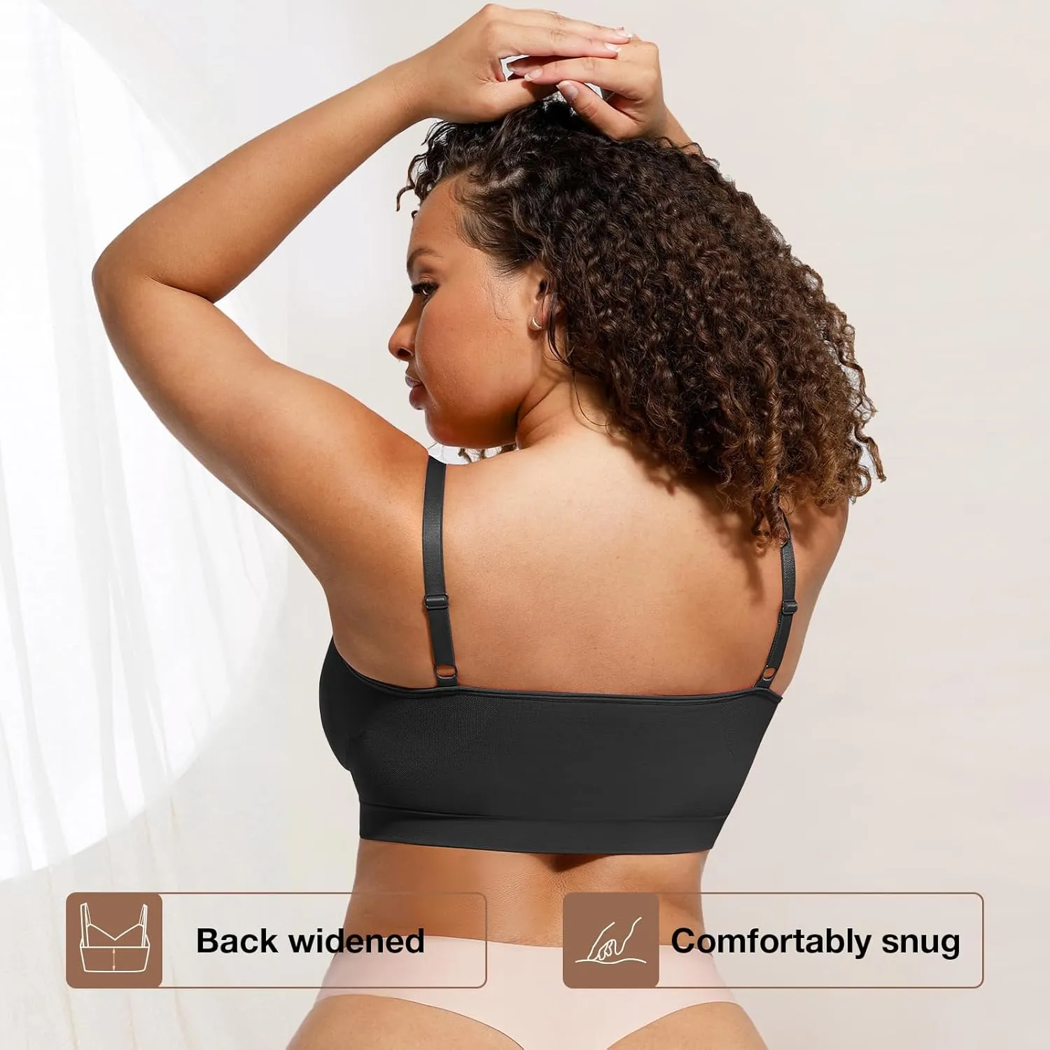 Women's Wireless Seamless Bras No Underwire Stretch Adjustable Bralettes Comfortable Soft Everyday Bra